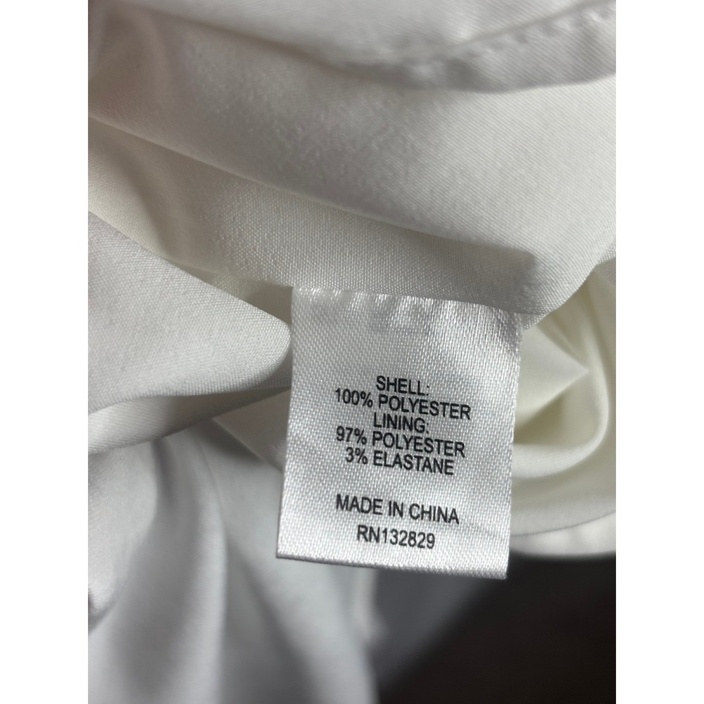 Lovers + Friends | White Mini Dress Open Back Ruffle Hem Cocktail Bridal | M - Picture 8 of 8